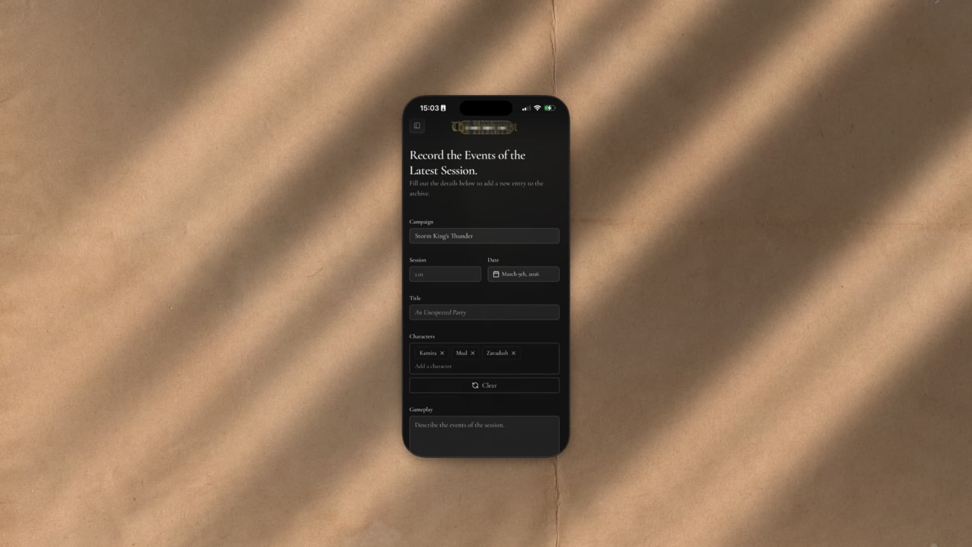Desktop homepage