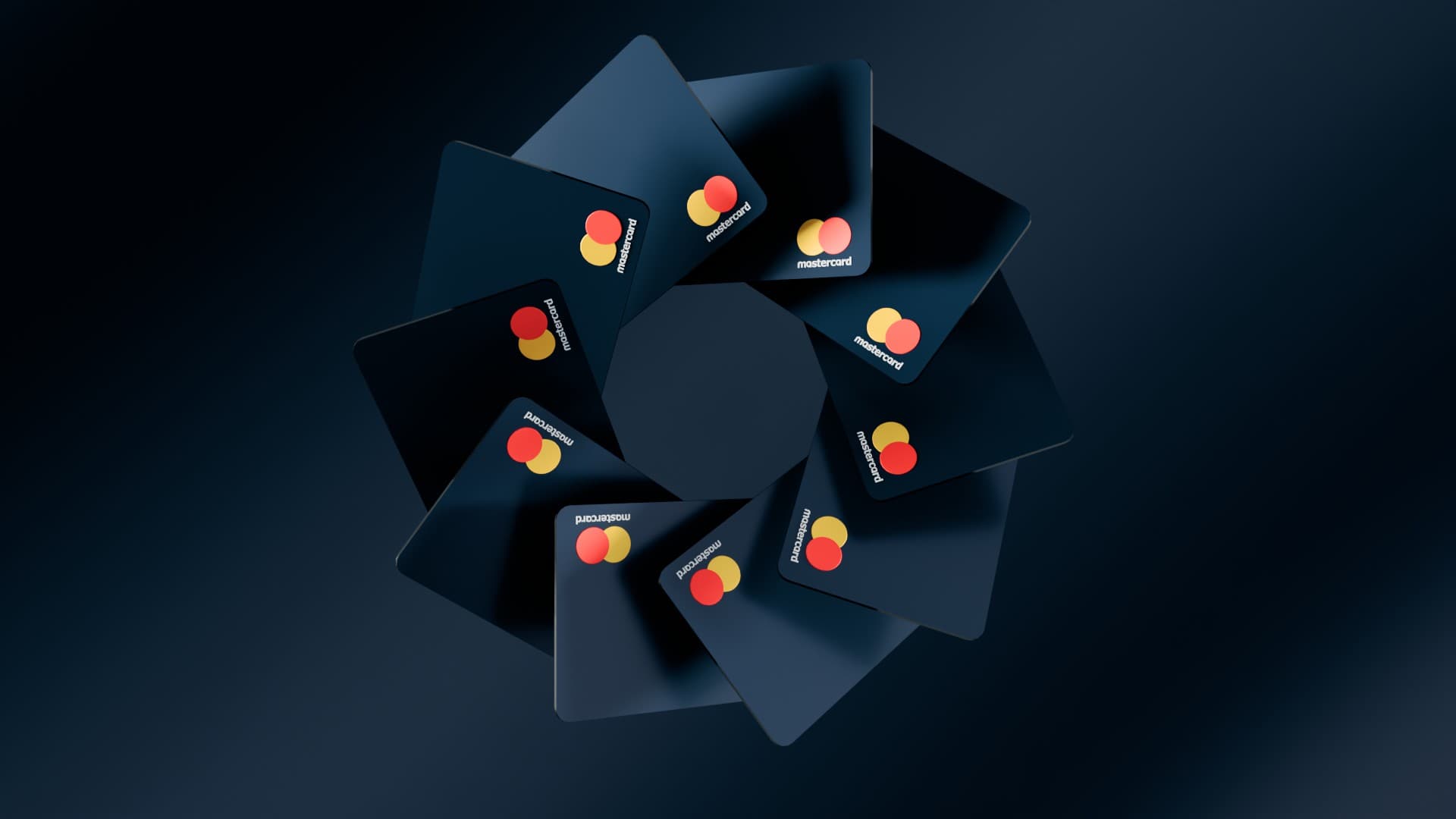 Video screenshot featuring a circular array of variant-A cards.
